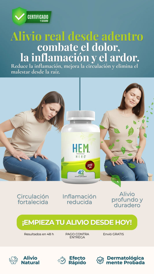 HEM HERO™ | Acción interna que reduce el dolor y mejora la circulación